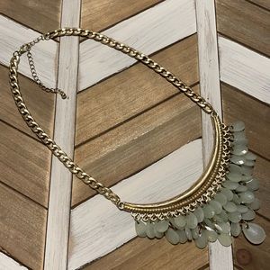 Gold and Sage Green Statement Necklace!!